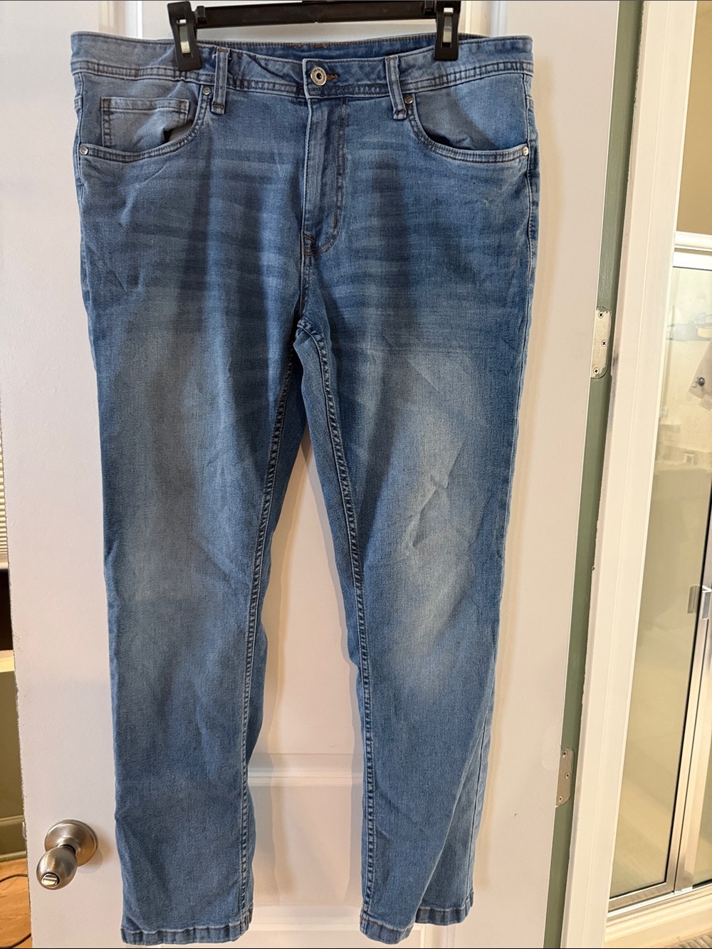 Slim Straight Men's Blue Jeans - Comfortable Everyday Denim